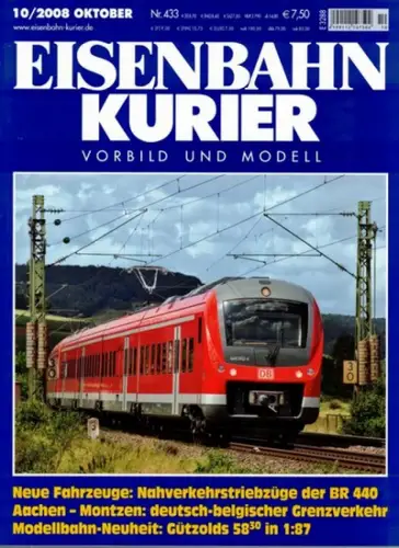 Eisenbahn Kurier. Vorbild und Modell. 42. Jahrgang. Nr. 433. 10/2008
 Freiburg, EK-Verlag, Oktober 2008. 