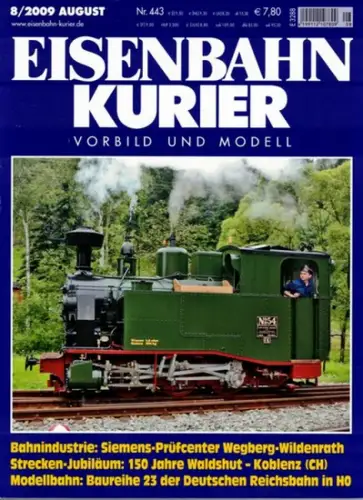 Eisenbahn Kurier. Vorbild und Modell. 43. Jahrgang. Nr. 443. 8/2009
 Freiburg, EK-Verlag, August 2009. 