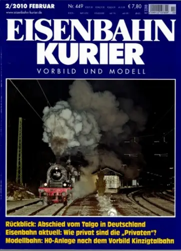 Eisenbahn Kurier. Vorbild und Modell. 44. Jahrgang. Nr. 449. 2/2010
 Freiburg, EK-Verlag, Januar 2010. 