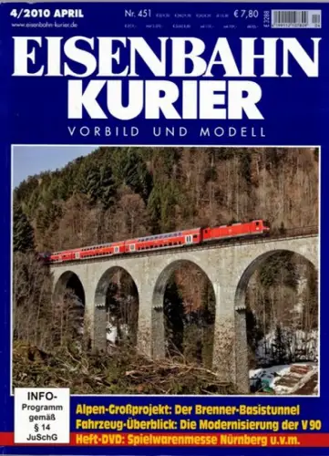 Eisenbahn Kurier. Vorbild und Modell. 44. Jahrgang. Nr. 451. 4/2010
 Freiburg, EK-Verlag, April 2010. 