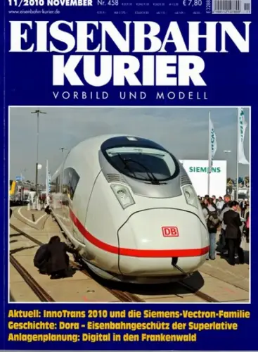 Eisenbahn Kurier. Vorbild und Modell. 44. Jahrgang. Nr. 458. 11/2010
 Freiburg, EK-Verlag, November 2010. 