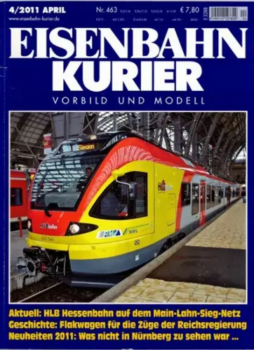 Eisenbahn Kurier. Vorbild und Modell. 45. Jahrgang. Nr. 463. 4/2011
 Freiburg, EK-Verlag, April 2011. 