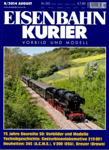 Eisenbahn Kurier. Vorbild und Modell. 49. Jahrgang. Nr. 503. 8/2014
 Freiburg, EK-Verlag, August 2014. 