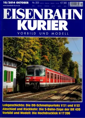 Eisenbahn Kurier. Vorbild und Modell. 49. Jahrgang. Nr. 505. 10/2014
 Freiburg, EK-Verlag, Oktober 2014. 