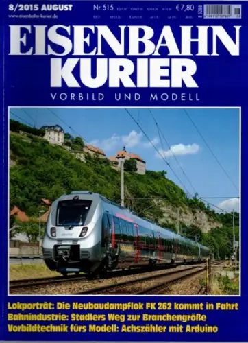 Eisenbahn Kurier. Vorbild und Modell. 50. Jahrgang. Nr. 515. 8/2015
 Freiburg, EK-Verlag, August 2015. 