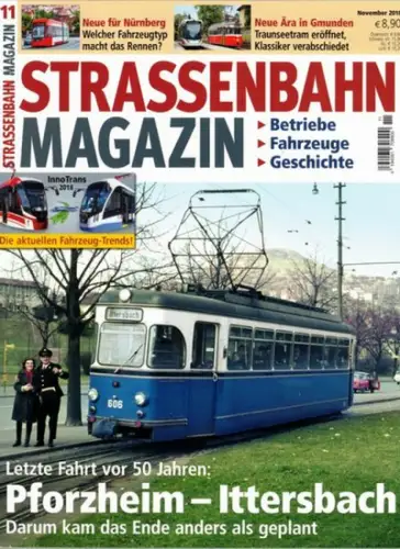 Straßenbahn Magazin. Betriebe - Fahrzeuge - Geschichte. Europas größte Straßenbahn-Zeitschrift. 11/2018. Letzte Fahrt vor 50 Jahren: Pforzheim - Ittersbach. Darum kam das Ende anders als geplant
 München, GeraMond, November 2018. 