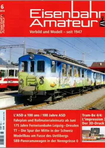Eisenbahn Amateur. Vorbild und Modell - seit 1947. 68. Jahrgang. 6/2014
 Ohne Ort (Schweiz), Schweizerischer Verband Eisenbahn-Amateur (SVEA/ASEA), Juni 2014. 