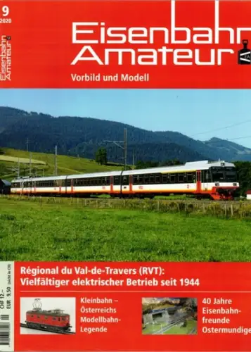 Eisenbahn Amateur. Vorbild und Modell - seit 1947. 74. Jahrgang. 9/2020
 Ohne Ort (Schweiz), Schweizerischer Verband Eisenbahn-Amateur (SVEA/ASEA), September 2020. 