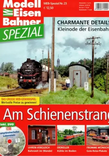 Schumacher, Wolfgang (Hg.): Modell Eisen Bahner [Modelleisenbahner] Spezial - MEB-Spezial Nr. 23. Am Schienenstrang. Charmante Details. Kleinode der Eisenbahn. [Mit DVD:] Dampfdrehscheibe Lobenstein
 Fürstenfeldbruck, VGB - Verlagsgruppe Bahn, [2017]. 