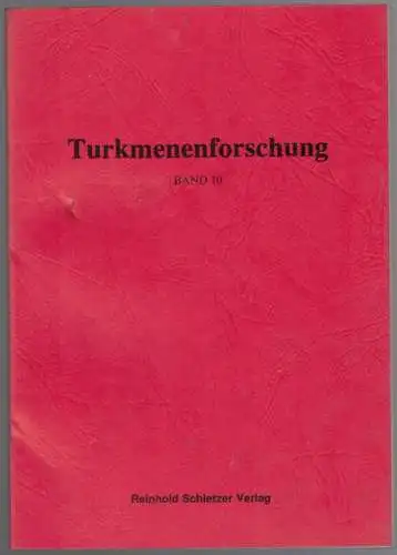 Turkmenenforschung Band 10. Übersetzung aus dem Englischen Reinhold Schletzer. Übersetzung aus dem Russischen Reinhold Schletzer
 Hamburg, Reinhold Schletzer Verlag, (1987). 