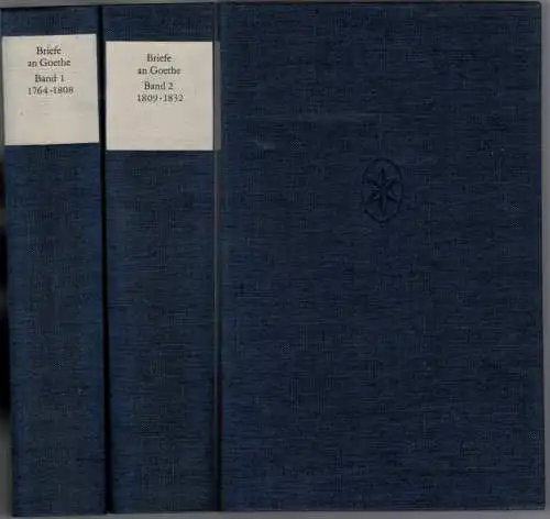 Mandelkow, Karl Robert (Hg.): Briefe an Goethe. Hamburger Ausgabe. In 2 Bänden. Gesammelt, textkritisch durchgesehen und mit Anmerkungen von Karl Robert Mandelkow. Erste Auflage. [1].. 