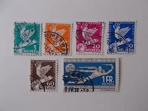 Schweiz Nr 250-55 gestempelt