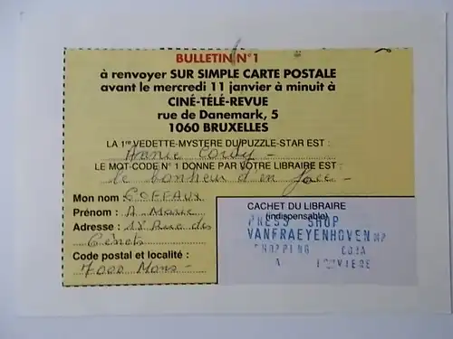 Belgien Postkarte gelaufen 1995