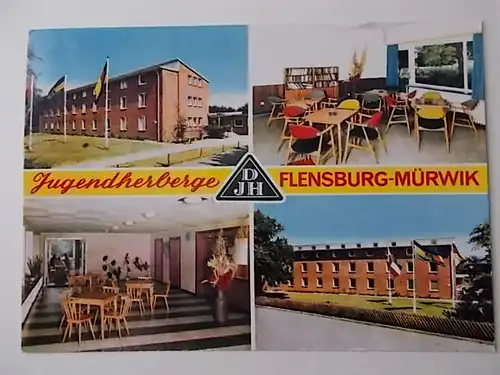 Mehrbildkarte Jugendherberge Flensburg-Mürwik gelaufen 1973