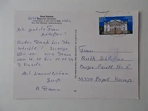 Haus Daheim in Bad Bertrich gelaufen 1992