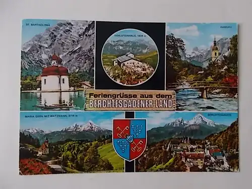 Mehrbildkarte Berchtesgadener Land gelaufen 1975