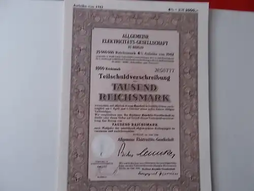 Allgemeine Elektricitäts-Gesellschaft AEG Berlin