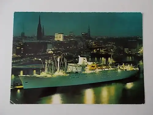 Hamburg Hafen und Stadtpanorama, ungelaufen