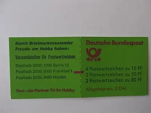 Bund MH 24 Postfrisch mit Plattenfehler und Zählbalken