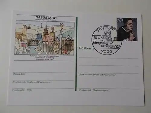 Sonderpostkarte Naposta 1981