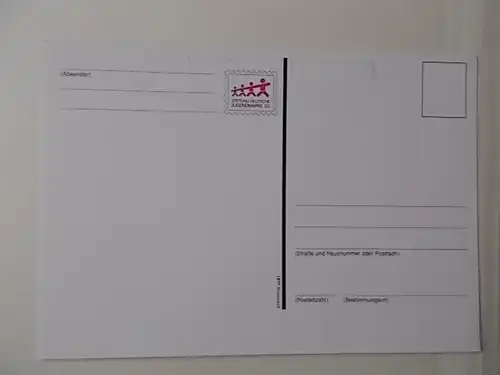 Postkarte von der Post ungelaufen