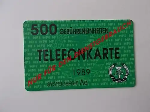 DDR Stasi Telefonkarte von 1989