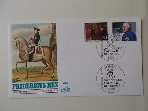 Bund/Berlin doppel FDC Friedrich der Große