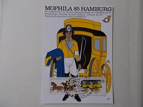 Bund Amtlisch Ausstellungskarte Mophila 85 Hamburg
