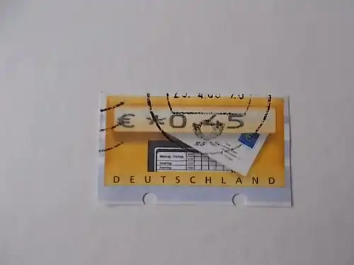 Bund Automatenmarke Briefkasten gestempelt oben ohne Transportlöcher
