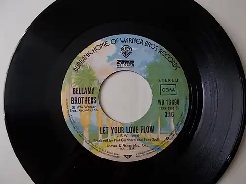 Single Bellamy Brothers LET YOUR LOVE FLOW US-HIT-VERSION Original von 1976