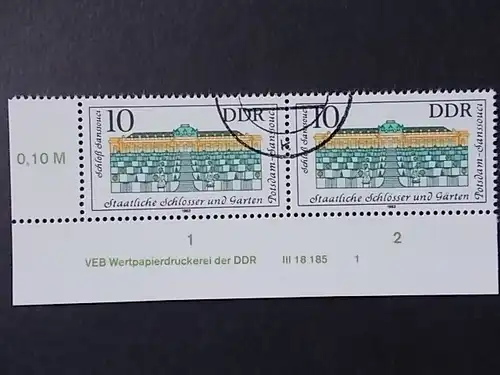 DDR Nr 2826 mit Druckvermerk gestempelt