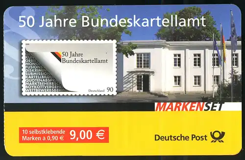 72 MH Bundeskartellamt, postfrisches Markenheftchen **