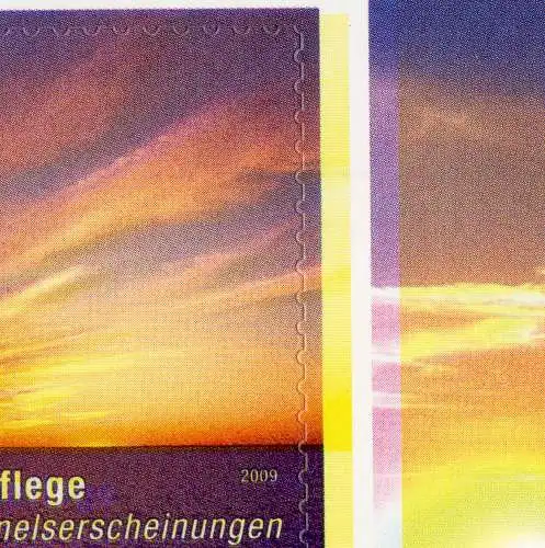 77 MH Sonnenuntergang sk - Passerverschiebung Farbe gelb um 2 mm nach rechts, **