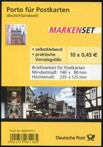 78 MH Frankenberg/Eder selbstklebend - postfrisch **