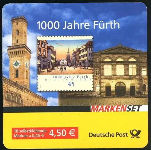 66I MH Fürth, Type I: enge Perforation mit 48 Kerben, postfrisch **