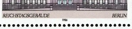 Block 20 Demokratie Gebäude 1986: markanter Doppeldruck schwarz, **
