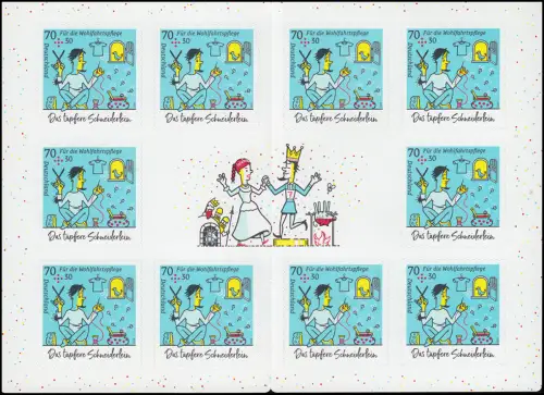 114 MH Das tapfere Schneiderlein, selbstklebend, mit 10x 3444, postfrisch **