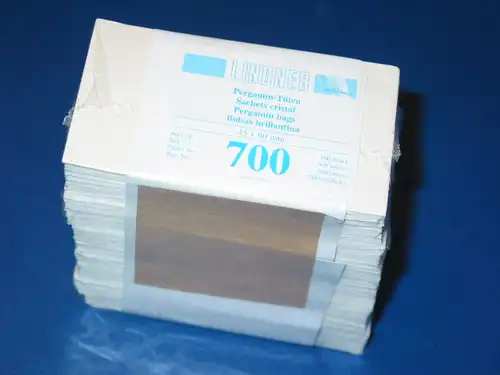 LINDNER 500 Pergamin-Tüten Nr. 700 - 45 x 60 mm und 20 mm Klappe