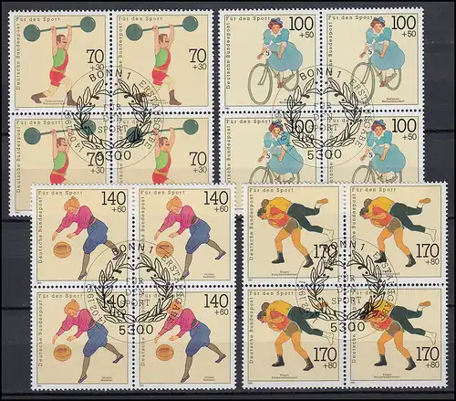 1499-1501 Sporthilfe als Viererblock-Satz mit ESSt Bonn