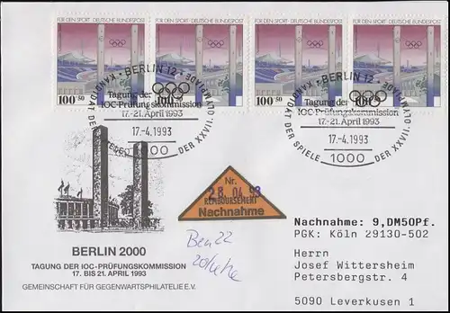 1652 Olympiastadion Berlin, MeF NN-Bf SSt Berlin IOC-Tagung 17.4.1993