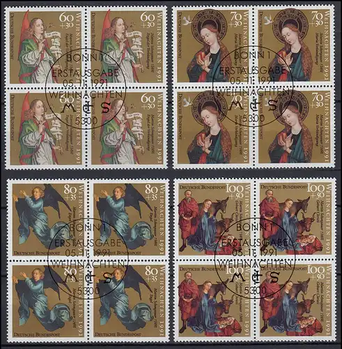 1578-1581 Weihnachten als Viererblock-Satz mit ESSt Bonn