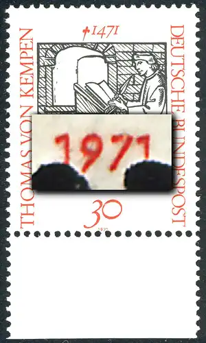 674 Thomas von Kempen - Verzähung durch die Jahreszahl, Unterrand **