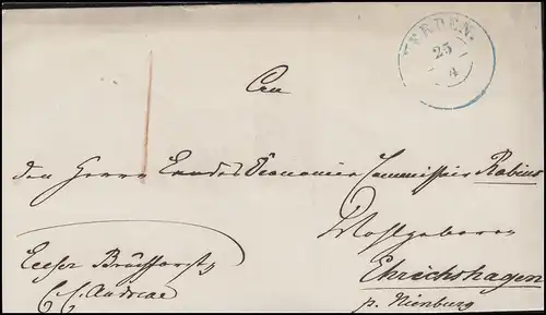 Hannover Dienstpost Schiffhört Zweikreiss Templ. VERDE 25.4. après Ehrichshagen