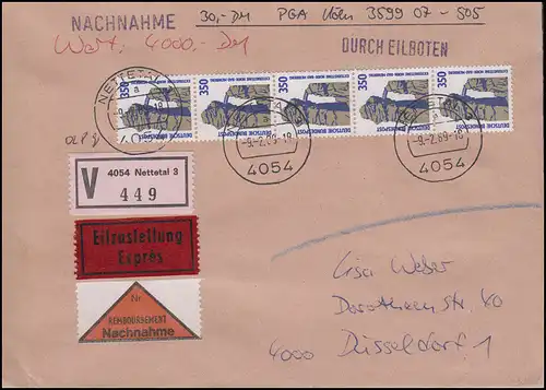 1407 SWK 350 bandes de 5 rouleaux avec le numéro portog. valeur de réduction rapide FDC