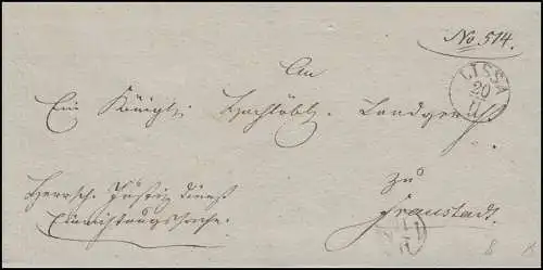 Prusse Vorphilatelie LISSA 20.11.