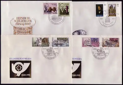 3344-3365 DDR 1990 monnaie DM complète sur 10 FDC Bijoux Blanco