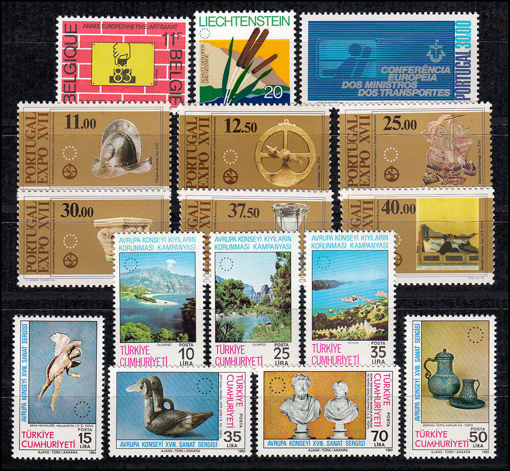 1214-1235 Briefmarken für Sammler Goldhahn Luxemburg 1989 postfrisch ** Nr