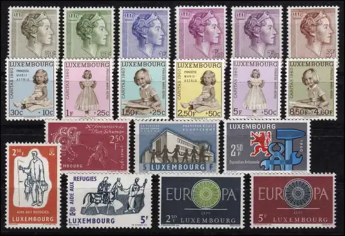 618-636 Luxembourg-Journée 1960 complète, frais de port