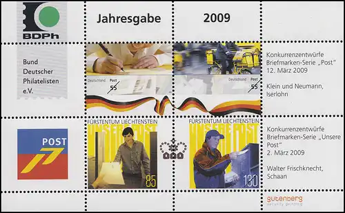 Année 2009 de la BDPh Post: Allemagne et Liechtenstein