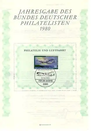 BDPh-Jahresgabe 1980 Jugendhilfe Luftfahrt